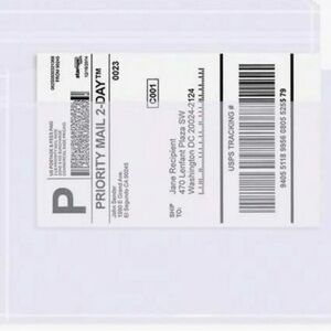 50 Clear Shipping Envelope for Labels 7.5x5.5”